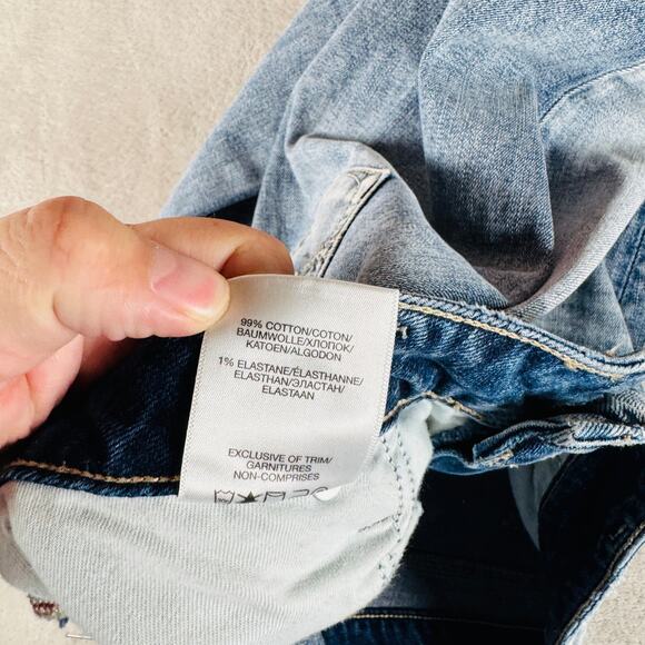 Silver Jeans Women's 30 Light Wash Faded Blue Denim Suki Capri Mid Rise Stretch - Picture 5 of 13